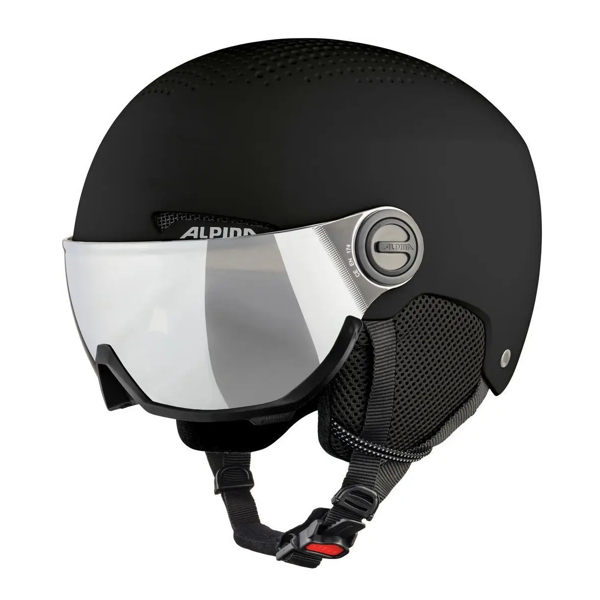 Alpina ARBER VISOR Q-LITE, black matt - Skihelm (mit Visor)